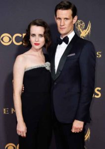 Claire Foy and Matt Smith at 2017 Emmys