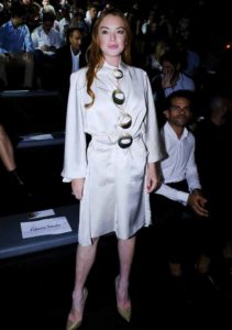 Lindsay Lohan at Madrid Fashion Week - Devota & Lomba - Front Row