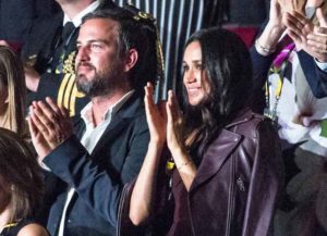 Markus Anderson and Meghan Markle watching the opening ceremony of the 2017 Invictus Games at the Air Canada Arena in Toronto, Canada.