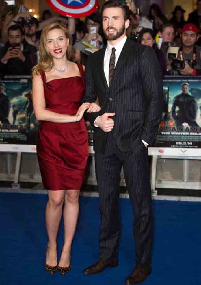 Chris Evans and Scarlett Johansson (2014)