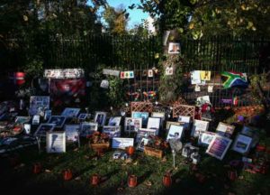 Ten months after the death of George Michael the tributes in the garden opposite his Highgate home are still growing. Local residents are taking care of the upkeep of the tributes and removing litter.