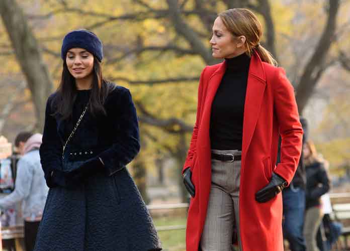 Jennifer Lopez and Vanessa Hudgens on the set of 'Second Act'