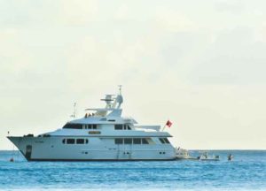 Simon Cowell's luxury yacht is moored in Barbados on New Year's Eve