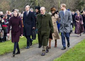 Duke of Edinburgh, Prince William, Duke of Cambridge, Catherine, Duchess of Cambridge, Prince Harry, Meghan Markle – The British Royal family arrive at Sandringham to celebrate Christmas