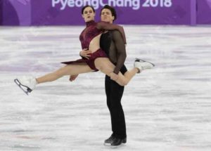 Figure Skating ,Team Event , Ice dance free Dance GANGNEUNG, SOUTH KOREA - FEBRUARY 12: Tessa Virtue and Scott Moir of Canada compete in the Figure Skating Team Event . Ice Dance Free Dance during the PyeongChang 2018 Winter Olympic Games at Gangneung Ice Arena on February 12, 2018 in Gangneung, South Korea. XXIII. OLYMPIC WINTER GAMES PYEONGCHANG, South KOREA, Figure Skating in the Gangneung Ice Arena on 12. February 2018.