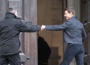 Tom Cruise on the set of Mission Impossible at St Paul's Cathedral