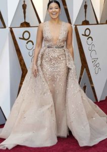 Gina Rodriguez attends the Oscars 2018