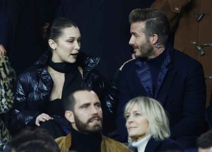 David Beckham and Bella Hadid – Celebrities attend the UEFA Champions League Round of 16 Second Leg match between Paris Saint-Germain and Real Madrid