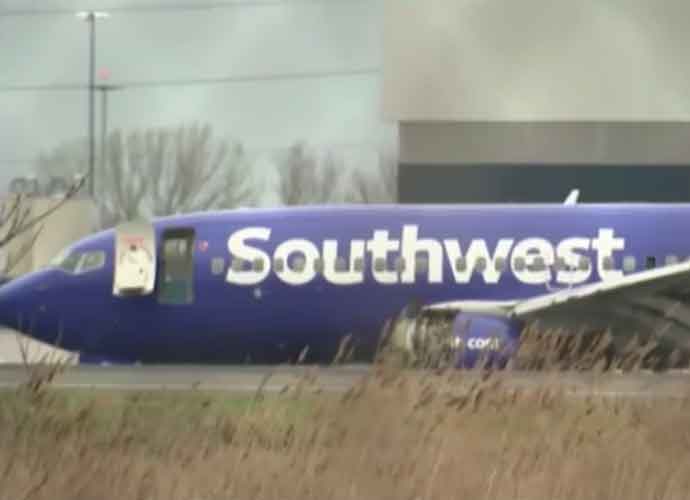 Southwest Airlines plane makes an emergency landing (Image: YouTube)