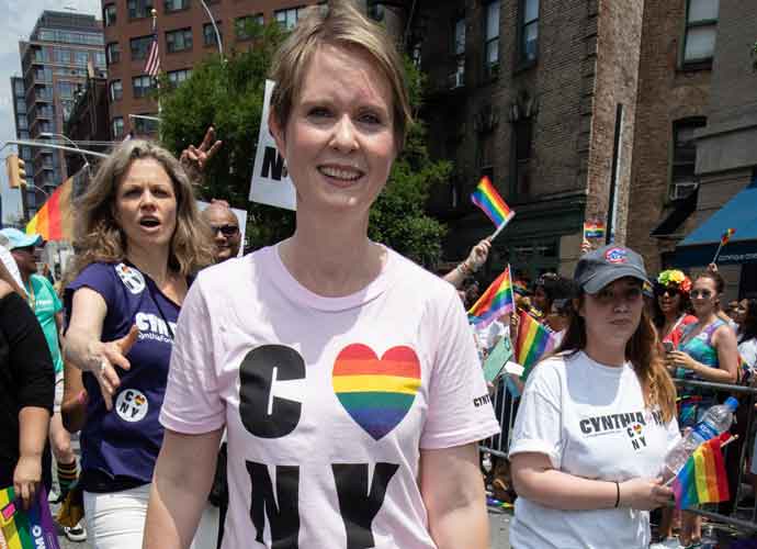Cynthia Nixon & Wife Christine Marinoni March In NYC Gay Pride Parade