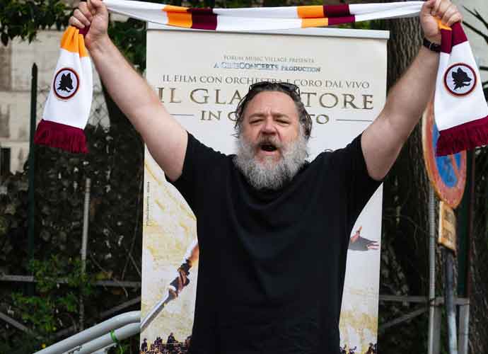 Russell Crowe Visits Roman Colosseum For Special Charity Screening Of 'Gladiator'
