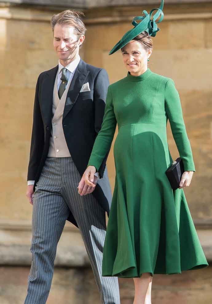 Get The Look: Pippa Middleton Spotted Wearing Emerald Green Dress At Princess Eugenie & Jack Brooksbank’s Wedding