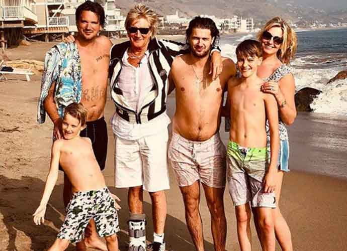 Rod Stewart, 73, Poses With His 4 Sons, Ages 7 To 38