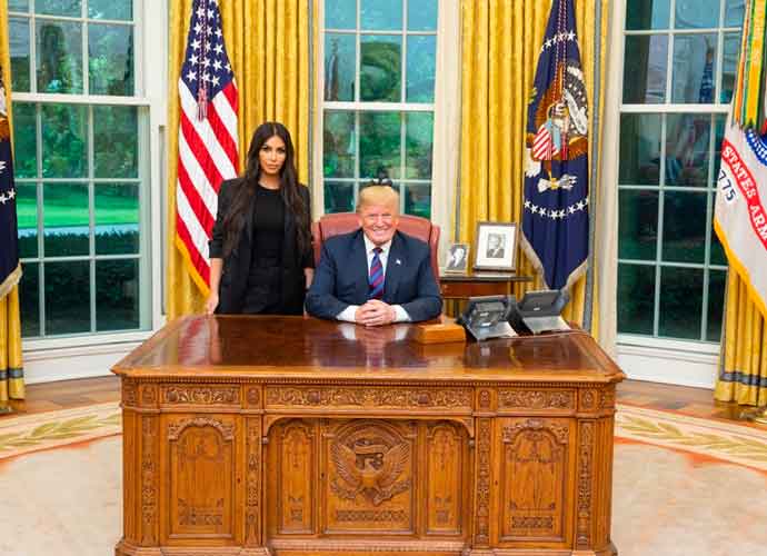 Kim Kardashian & Donald Trump in the Oval Office (Image: Kim Kardashian/Instagram)