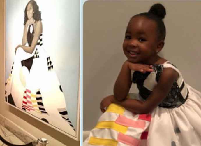 3-Year-Old Parker Curry Recreates Michelle Obama’s Look From A Portrait By Amy Sherald