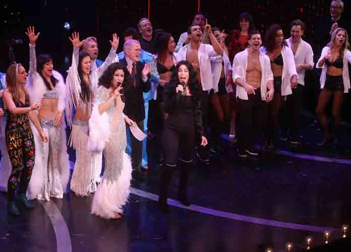 Caption : Opening night of The Cher Show at the Neil Simon Theatre - Curtain Call. PersonInImage : Stephanie J. Block,Cher Credit : Joseph Marzullo/WENN.com