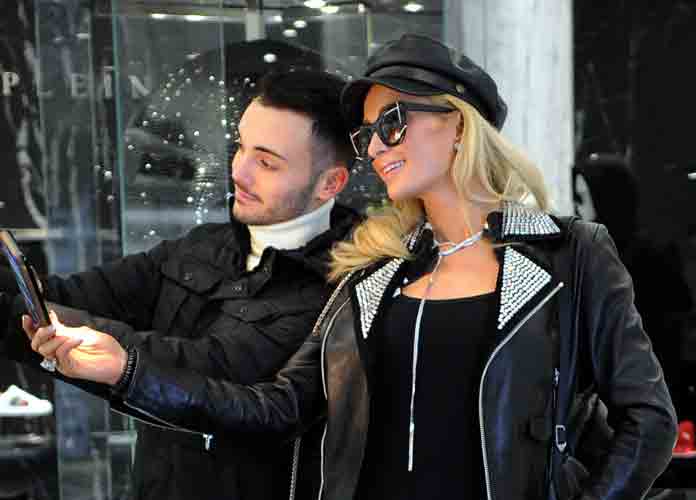 Paris Hilton visits boutique in Milan