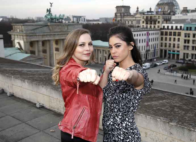 German Boxer Regina Halmich Joins 'Alita: Battle Angel' Star Rosa Salazar In Berlin