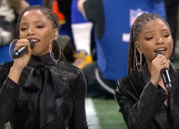 Chloe x Halle perform at the Super Bowl