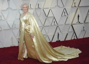 Oscars 2019: Glenn Close Shimmers In Golden Caped Gown With 4 Million Beads (Image: Getty)
