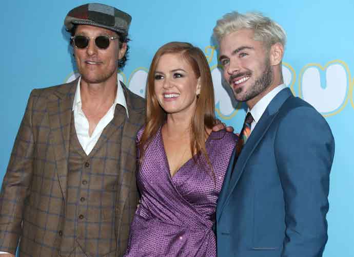 Zac Efron Shows Off New Blond Hair With Matthew McConaughey & Isla Fisher At 'The Beach Bum' Premiere