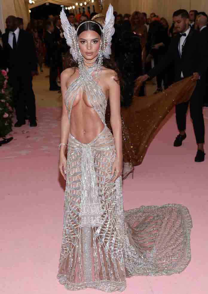 The 2019 Met Gala Celebrating Camp: Notes On Fashion at The Metropolitan Museum of Art on May 6, 2019 in New York City: Emily Ratajkowski