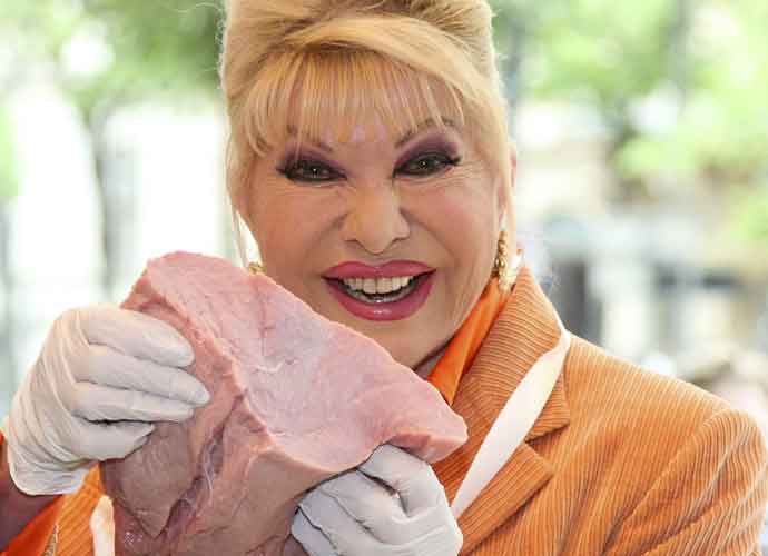 Ivana Trump Plays With Raw Meat At Event In Vienna