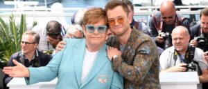 Elton John Poses With 'Rocketman' Star Taron Egerton At 2019 Cannes Film Festival (Image: Getty)