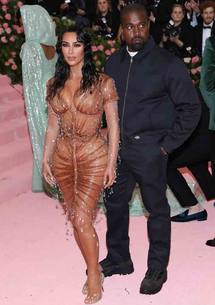 The 2019 Met Gala Celebrating Camp: Notes On Fashion at The Metropolitan Museum of Art on May 06, 2019: Kim Kardashian & Kanye West