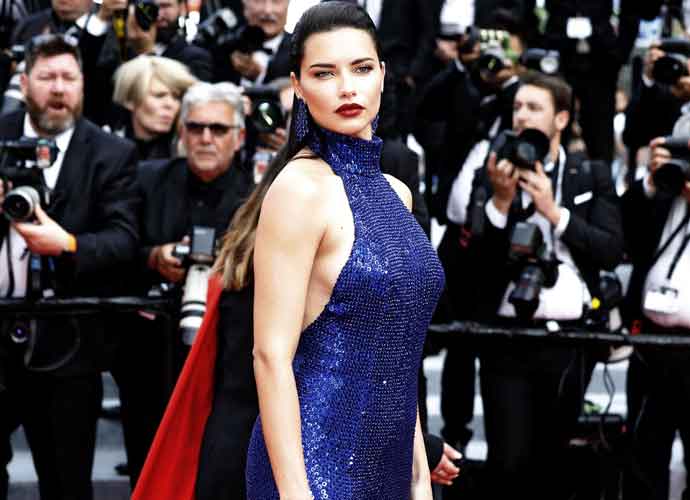 Adriana Lima Stuns In Navy Sequin Dress On 2019 Cannes Film Festival Red Carpet