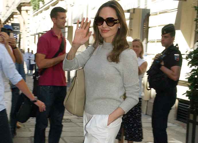 Angelina Jolie Looks Chic Leaving Hotel In France