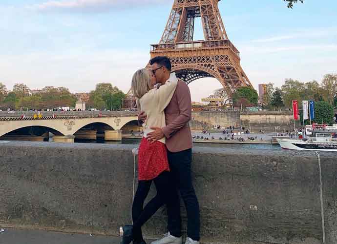 Candice King Kisses Husband Joe King Under Eiffel Tower