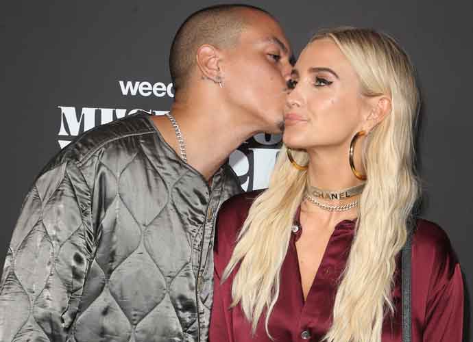 Evan Ross Gives Ashlee Simpson A Cheeky Kiss At Weedmaps Museum Of Weed Preview Celebration