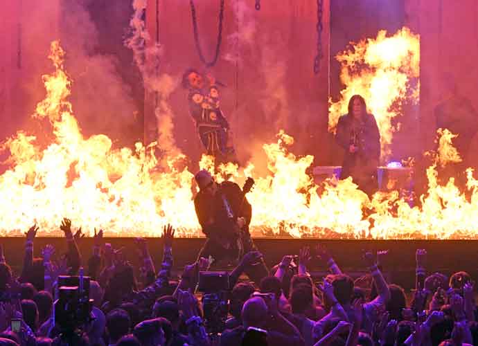 Post Malone Performance Set The AMAs Stage On Fire – Literally – With Ozzy Osbourne & Travis Scott (Image: Getty)