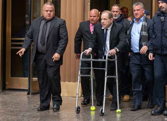 NEW YORK, NY - DECEMBER 11: Movie producer Harvey Weinstein departs from criminal court after a bail hearing on December 11, 2019 in New York City. Weinstein was in court for a ruling on whether he will remain free on bail or if his bail will be raised to $5 million before his trial starts January 6.