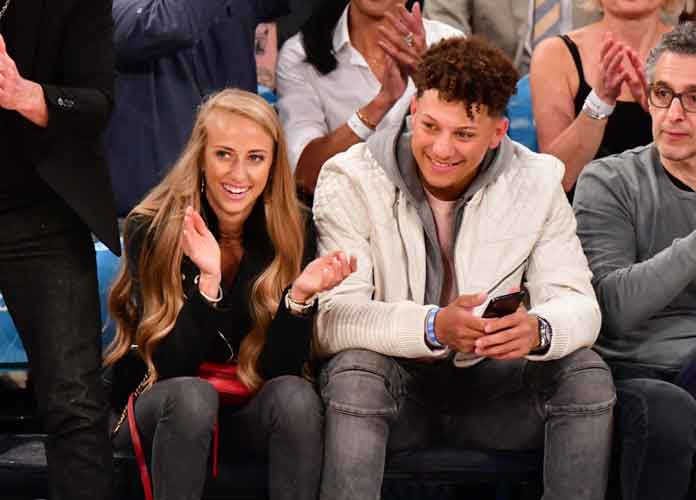 NEW YORK, NY - MARCH 30: Brittany Matthews and Patrick Mahomes attend Miami Heat v New York Knicks game at Madison Square Garden on March 30, 2019 in New York City.