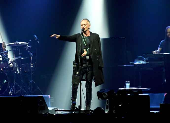Sting Performs Live With His Arm In A Sling After Injury In Italy (Image: Getty)