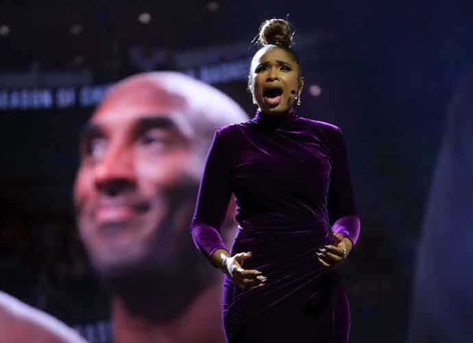 CHICAGO, ILLINOIS - FEBRUARY 16: Jennifer Hudson performs a tribute to Kobe Bryant before the 69th NBA All-Star Game at the United Center on February 16, 2020 in Chicago, Illinois.