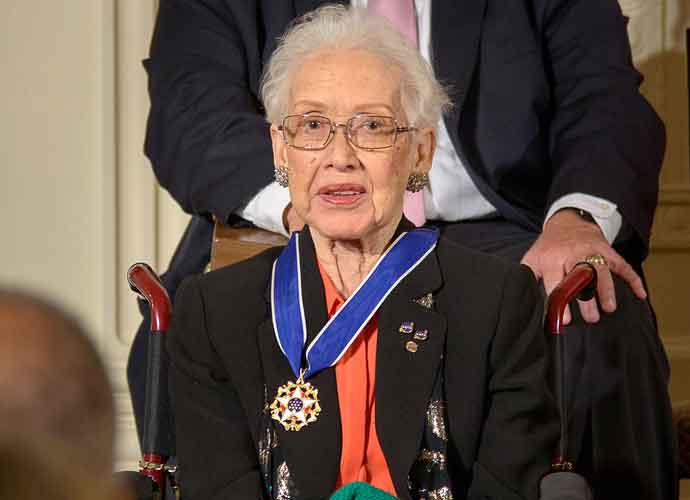 Katherine Johnson receiving the presidential medal of freedom