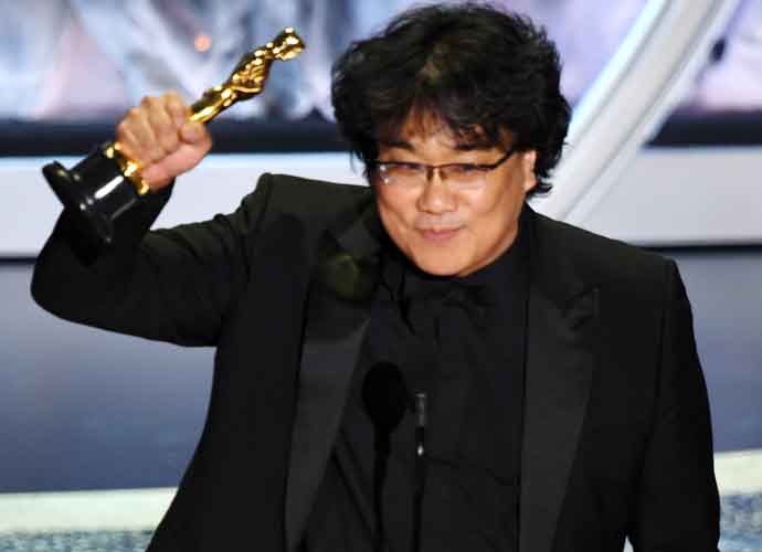 HOLLYWOOD, CALIFORNIA - FEBRUARY 09: Bong Joon-ho accepts the Directing award for 'Parasite' onstage during the 92nd Annual Academy Awards at Dolby Theatre on February 09, 2020 in Hollywood, California.