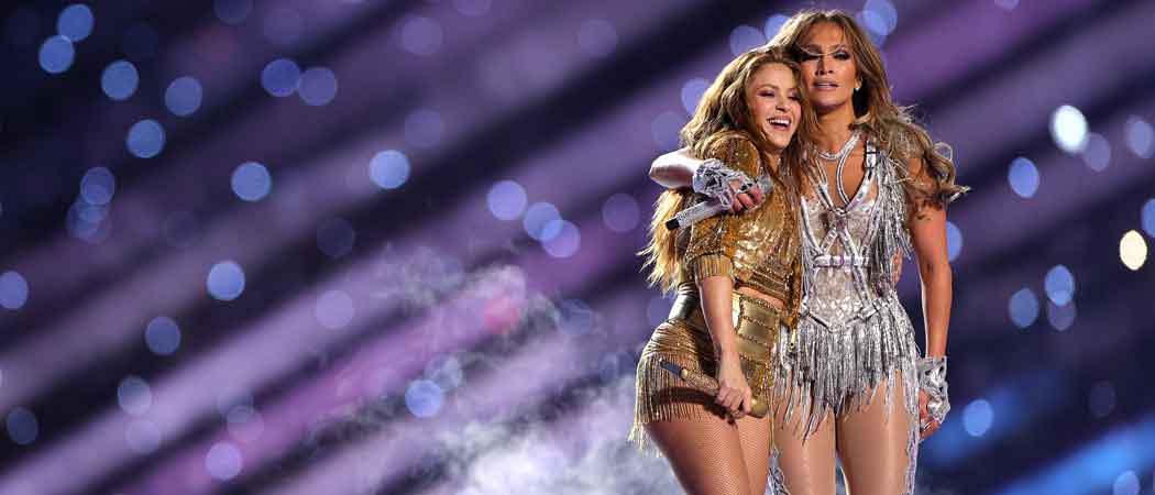 Miami Florida February 02 L R Shakira And Jennifer Lopez Perform Onstage During The Pepsi Super Bowl Liv Halftime Show At Hard Rock Stadium On February 02 In Miami Florida Uinterview