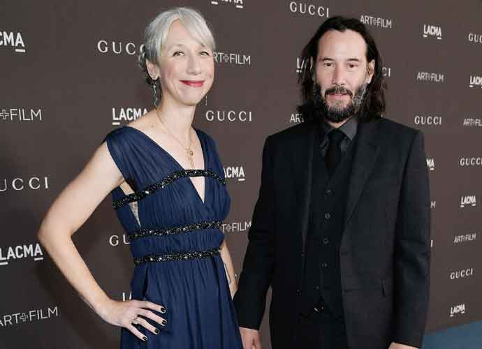 LOS ANGELES, CALIFORNIA - NOVEMBER 02: (L-R) Alexandra Grant and Keanu Reeves attend the 2019 LACMA 2019 Art + Film Gala Presented By Gucci at LACMA on November 02, 2019 in Los Angeles, California.