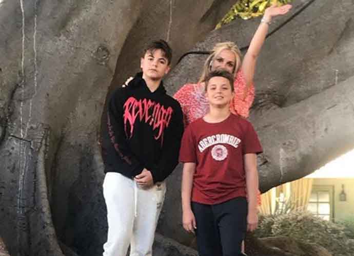 Britney Spears with sons Jaeden and Sean Federline