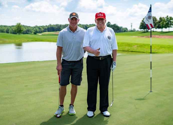 Brett Favre Photographed Playing Golf With President Donald Trump (Image: Getty)