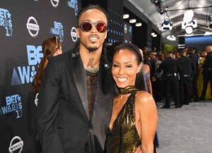 LOS ANGELES, CA - JUNE 25: August Alsina (L) and Jada Pinkett Smith at the 2017 BET Awards at Staples Center on June 25, 2017 in Los Angeles, California.