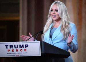 WASHINGTON, DC - AUGUST 25: Tiffany Trump, daughter of President Donald Trump, pre-records her address to the Republican National Convention inside an empty Mellon Auditorium August 25, 2020 in Washington, DC. The novel coronavirus pandemic has forced the Republican Party to move away from an in-person convention to a televised format, similar to the Democratic Party's convention a week earlier. (Photo: Getty)