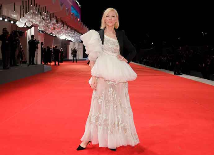 VENICE, ITALY - SEPTEMBER 09: Jury President Cate Blanchett walks the red carpet ahead of the movie 
