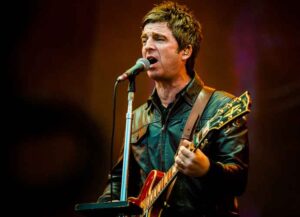 SAO PAULO, BRAZIL - MARCH 13: Noel Gallagher of Noel Gallagher's High Flying Birds performs live on sage at Autodromo de Interlagos on March 13, 2016 in Sao Paulo, Brazil.