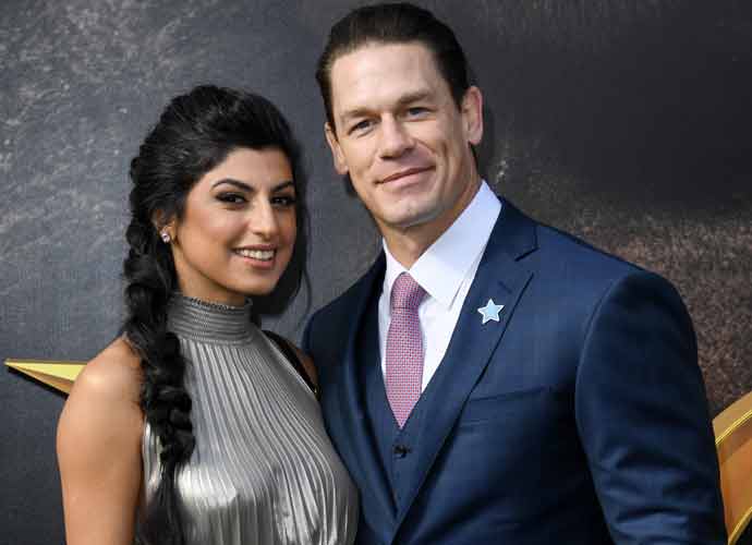 WESTWOOD, CALIFORNIA - JANUARY 11: Shay Shariatzadeh and John Cena attend the premiere of Universal Pictures' 