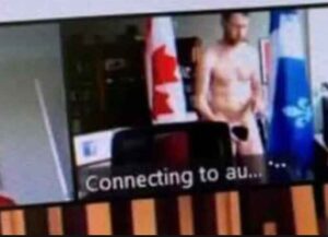 Canadian MP Will Amosa accidentally naked on Zoom call (Image: Twitter)